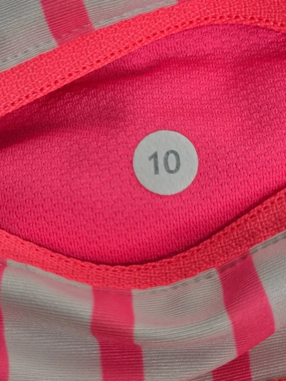 Lululemon Speed Running Shorts Pink Womens Sz 10 Activewear Athletic Striped